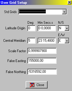 user grid setup