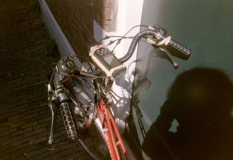 photograph of GPS on bicycle