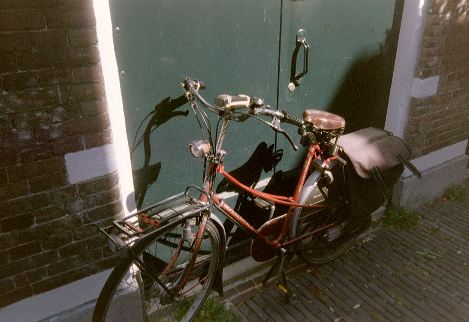 photograph of GPS on bicycle